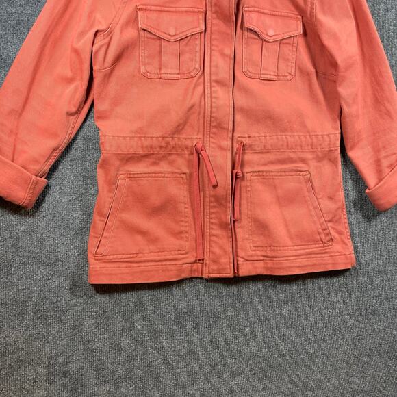Lucky Brand Denim Jacket Women's Medium Pink Snap/Zip Front Pockets Casual READ - Picture 4 of 10